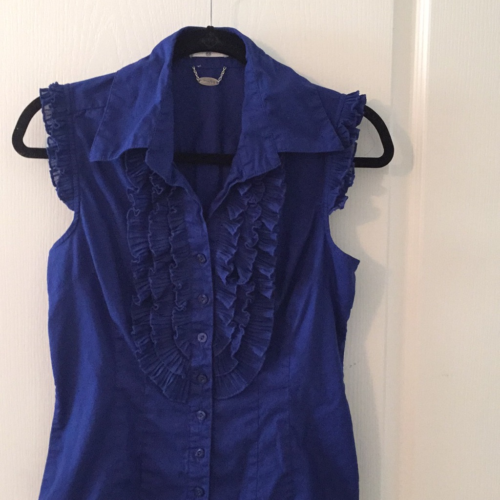 Button Down Ruffled Top